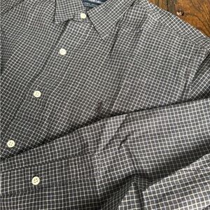 Polo Ralph Lauren Lowell Sport Navy White Checkered Dress Shirt M